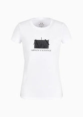 T-Shirt Women White Armani Exchange L Camiseta
